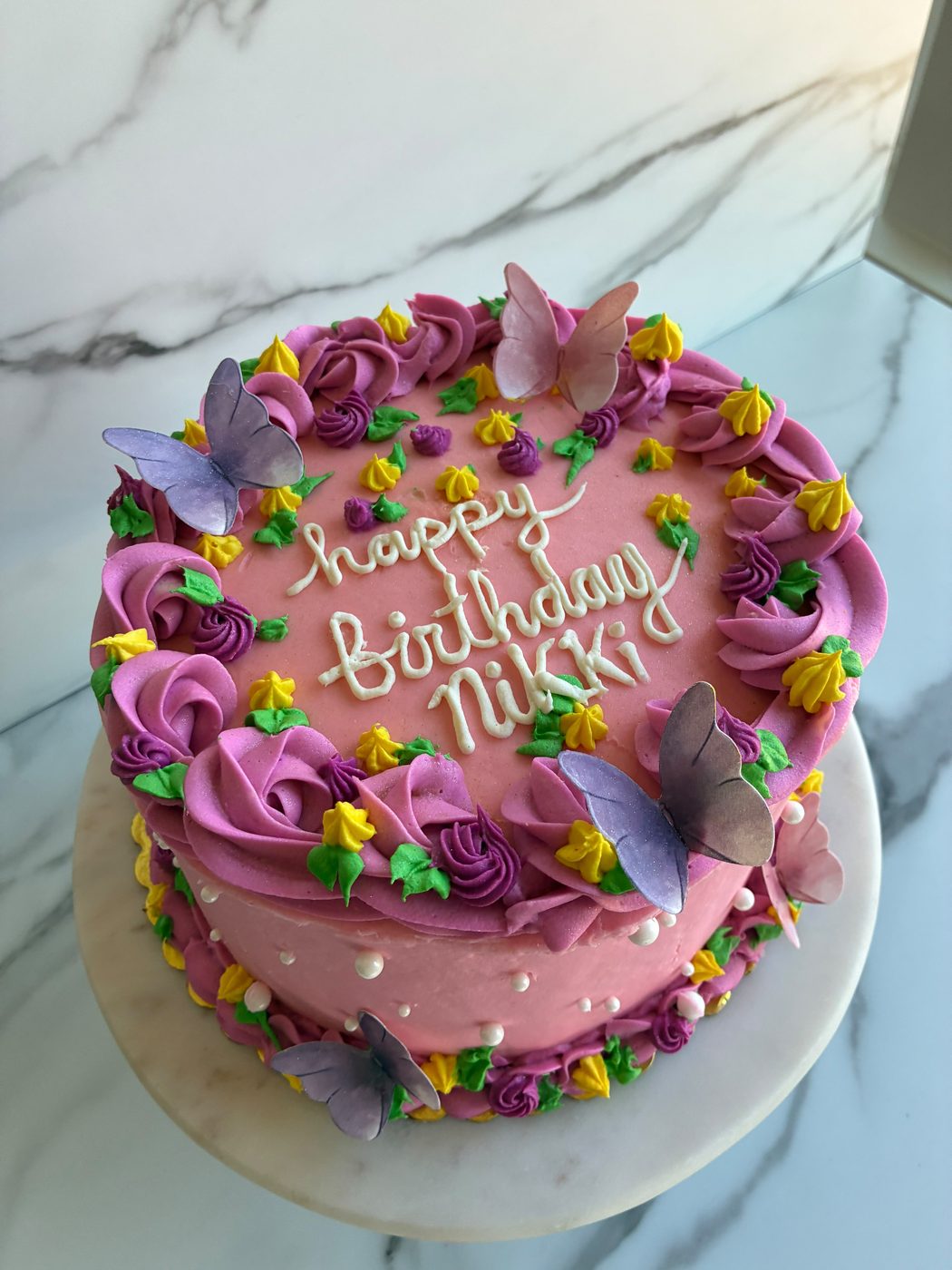 A custom Pure Bakes celebration cake